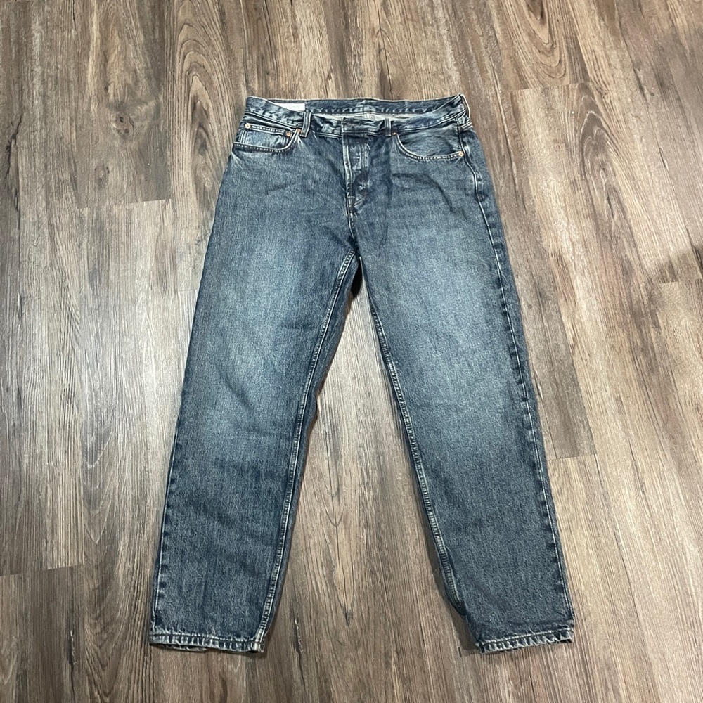 Zara Blue Straight Jeans Classic Denim Style - Vintage Negotiable